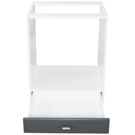 Corp pentru cuptor incorporabil cu sertar Zebra, alb/MDF GRI, fara blat, 60 x 82 x 57 cm [4]