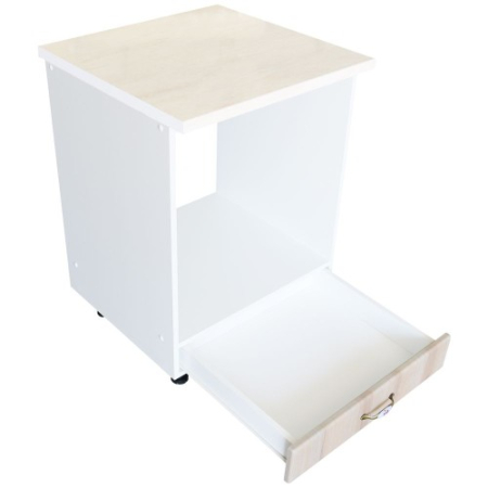 Corp pentru cuptor incorporabil cu sertar Zebra, Alb/MDF Sonoma, cu blat Travertin, 60 x 85 x 60 cm [1]