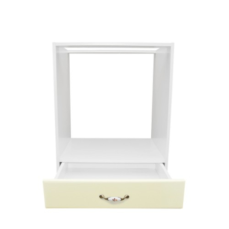 Corp pentru cuptor incorporabil cu sertar Zebra, alb/MDF Vanilie lucios, fara blat, 60 x 82 x 57 cm [1]