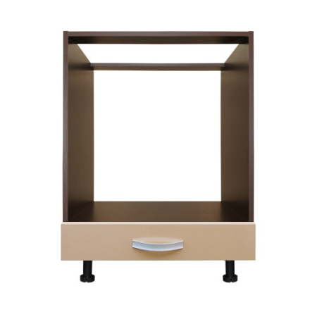Corp pentru cuptor incorporabil cu sertar Zebra, wenge/cappuccino lucios, fara blat, 60 x 82 x 57 cm [2]