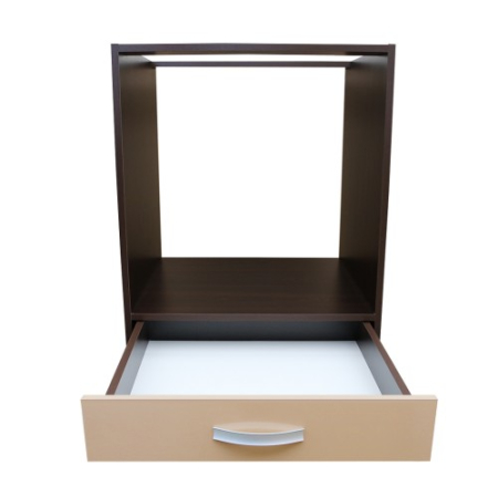 Corp pentru cuptor incorporabil cu sertar Zebra, wenge/cappuccino lucios, fara blat, 60 x 82 x 57 cm [1]