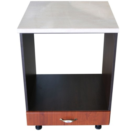 Mobilier Bucatarie - Corp pentru cuptor incorporabil cu sertar Zebra, wenge/MDF Cedru, cu blat Travertin, 60 x 85 x 60 cm