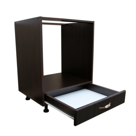 Corp pentru cuptor incorporabil cu sertar Zebra, wenge/MDF Wenge, fara blat, 60 x 82 x 57 cm [3]