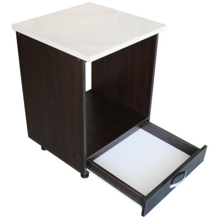 Corp pentru cuptor incorporabil cu sertar Zebra, wenge/Negru lucios, cu blat Travertin, 60 x 85 x 60 cm [1]