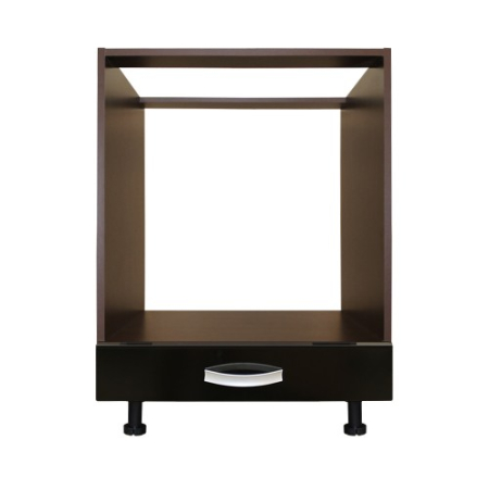 Corp pentru cuptor incorporabil cu sertar Zebra, wenge/negru lucios, fara blat, 60 x 82 x 57 cm [2]