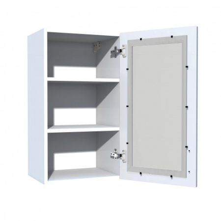 Corp superior 40 vitrina cu 1 usa Zebra MDF alb drept [2]