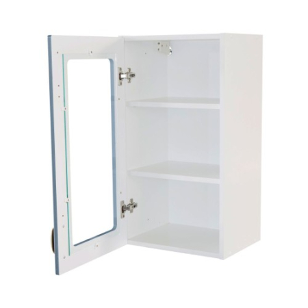 Corp superior 40 vitrina cu 1 usa Zebra MDF albastru drept [1]