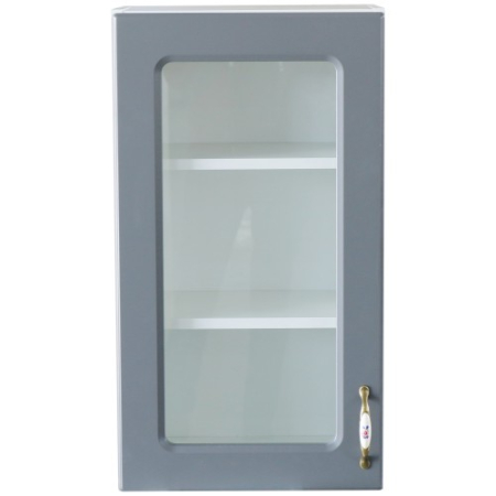 Corp superior 40 vitrina cu 1 usa Zebra MDF gri [3]