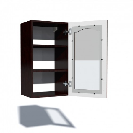 Corp superior 40 vitrina cu 1 usa Zebra MDF mustata wenge [2]