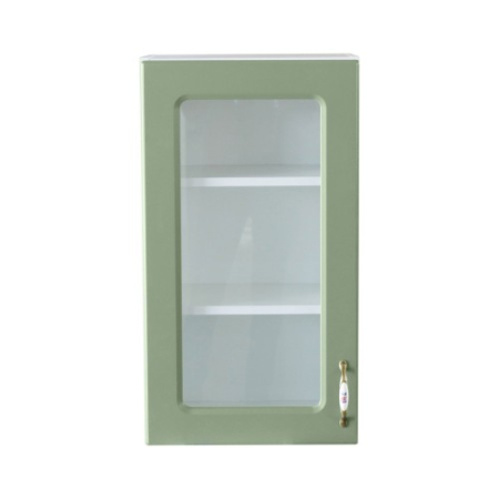 Corp superior 40 vitrina cu 1 usa Zebra MDF verde drept [2]