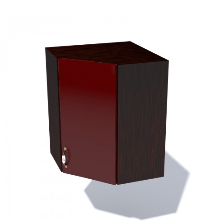 Mobilier Bucatarie - Corp superior 57 colt cu 1 usa Zebra MDF rosu simplu