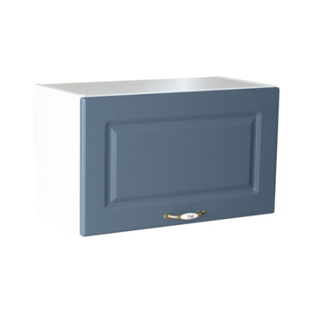 Corpuri Superioare - Corp superior 60 cu 1 usa orizontala pentru hota Zebra MDF albastru drept