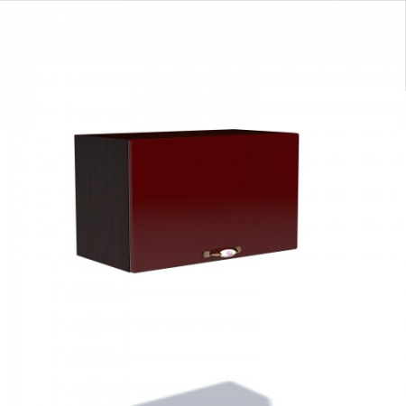 Mobilier Bucatarie - Corp superior 60 cu 1 usa orizontala pentru hota Zebra MDF rosu simplu