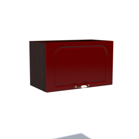 Corpuri Superioare - Corp superior 60 cu 1 usa orizontala pentru hota Zebra MDF tulip rosu