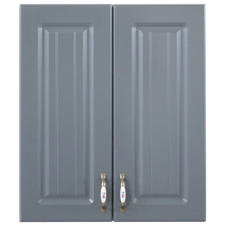 Corp superior 60 cu 2 usi cu scurgator de vase Zebra MDF gri dungi [2]