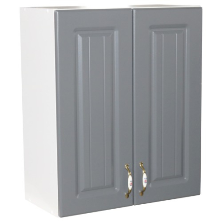 Mobilier Bucatarie - Corp superior 60 cu 2 usi cu scurgator de vase Zebra MDF gri dungi