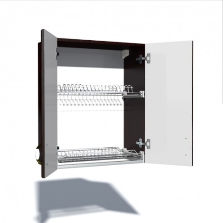 Corp superior 60 cu 2 usi cu scurgator de vase Zebra MDF mustata wenge [3]