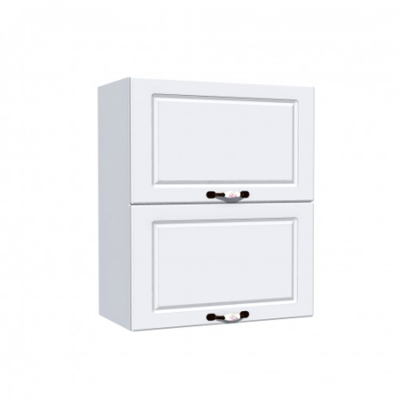 Corpuri Superioare - Corp superior 60 cu 2 usi orizontale Zebra MDF alb drept