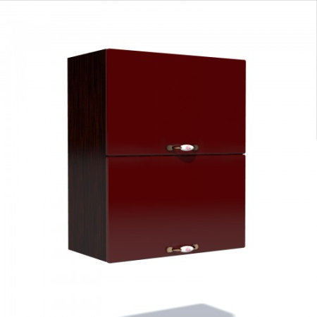 Corpuri Superioare - Corp superior 60 cu 2 usi orizontale Zebra MDF rosu simplu