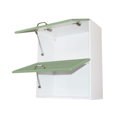 Corp superior 60 cu 2 usi orizontale Zebra MDF verde drept [2]