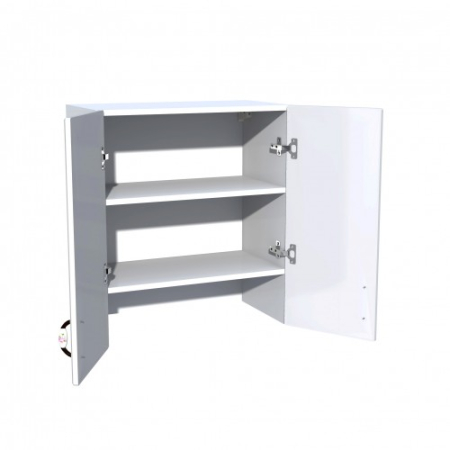 Corp superior 60 cu 2 usi pentru hota telescopica Zebra MDF alb [2]