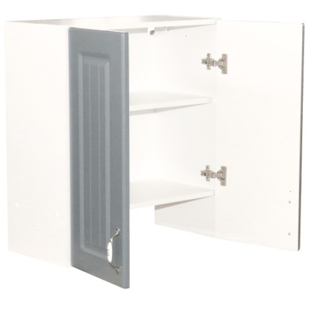 Corp superior 60 cu 2 usi pentru hota telescopica Zebra MDF gri dungi [3]