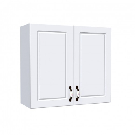 Corpuri Superioare - Corp superior 80 cu 2 usi cu scurgator de vase Zebra MDF alb drept