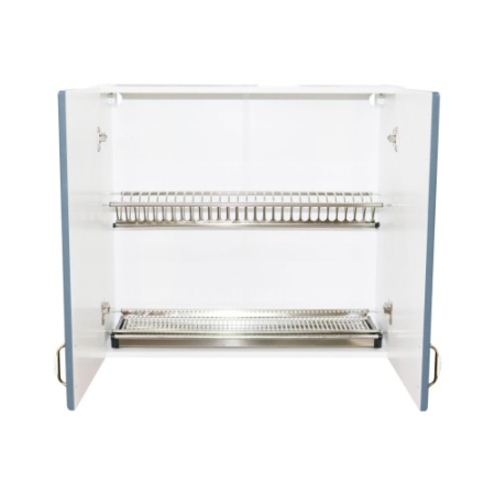 Corp superior 80 cu 2 usi cu scurgator de vase Zebra MDF albastru drept [1]