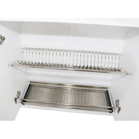 Corp superior 80 cu 2 usi cu scurgator de vase Zebra MDF gri dungi [1]