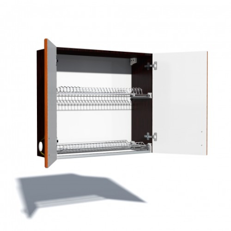 Corp superior 80 cu 2 usi cu scurgator de vase Zebra MDF mustata cedru [3]