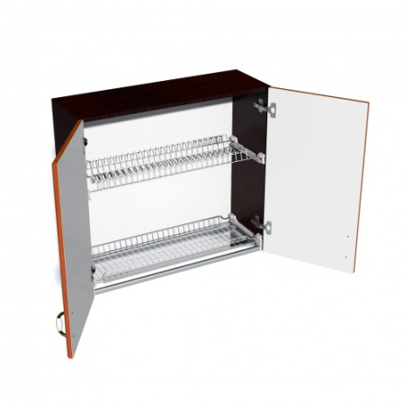 Corp superior 80 cu 2 usi cu scurgator de vase Zebra MDF mustata cedru [2]