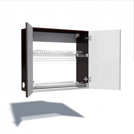 Corp superior 80 cu 2 usi cu scurgator de vase Zebra MDF mustata wenge [3]