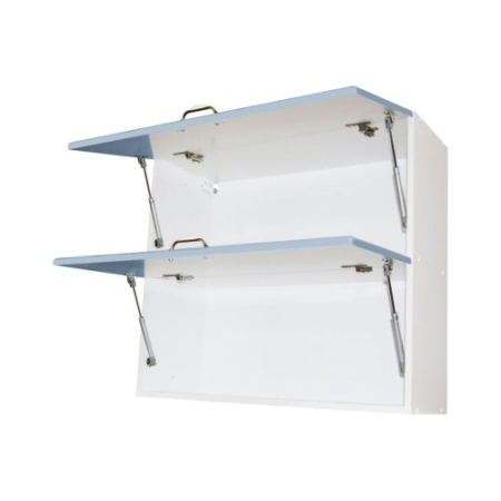 Corp superior 80 cu 2 usi orizontale Zebra MDF albastru drept [2]