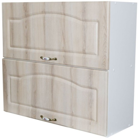 Corpuri Superioare - Corp superior 80 cu 2 usi orizontale Zebra MDF sonoma mustata