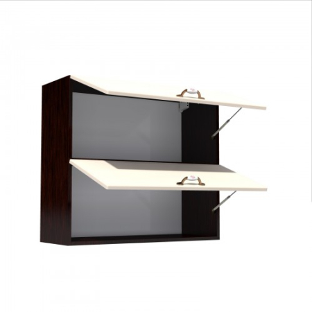 Corp superior 80 cu 2 usi orizontale Zebra MDF vanilie simplu [2]