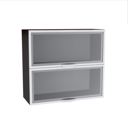 Corpuri Superioare - Corp superior vitrina 80 cu 2 usi orizontale Zebra