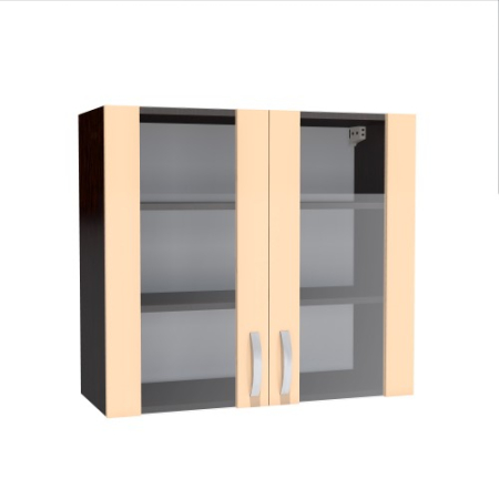 Corpuri Superioare - Corp superior vitrina 80 cu 2 usi Zebra cappuccino