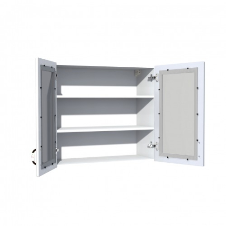 Corp superior vitrina 80 cu 2 usi Zebra MDF alb drept [2]