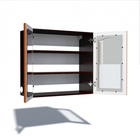 Corp superior vitrina 80 cu 2 usi Zebra MDF mustata cedru [2]