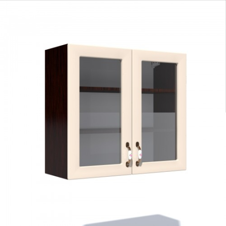 Corpuri Superioare - Corp superior vitrina 80 cu 2 usi Zebra MDF vanilie simplu