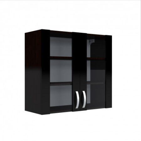 Corpuri Superioare - Corp superior vitrina 80 cu 2 usi Zebra negru