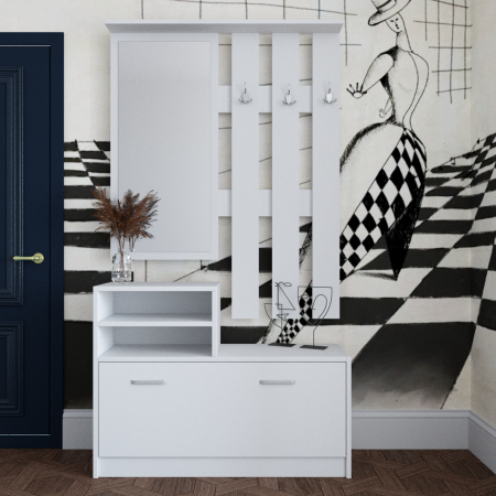 Mobilier Hol - Cuier Cezar Alb