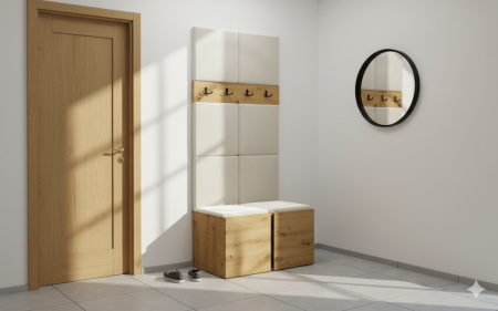 Cuiere Modulare - Cuier Hol Luca 10, Artisan/Crem - Manila 02