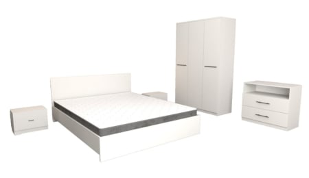 Dormitoare Set - Dormitor Alegria Alb