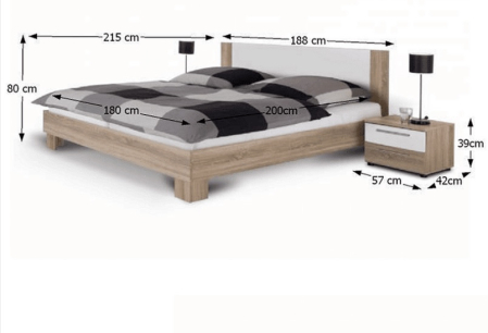 Dormitoare Set - Dormitor Bogdan Sonoma&Alb