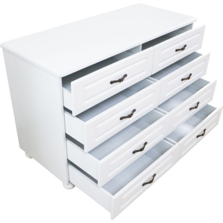 Dormitor Dynasty Alb cu pat 140x200 cm [7]