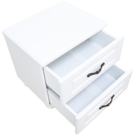 Dormitor Dynasty Alb cu pat 140x200 cm [2]