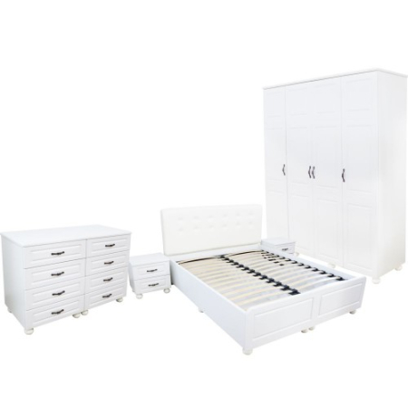 Dormitor Dynasty Alb cu pat 160x200 cm [9]