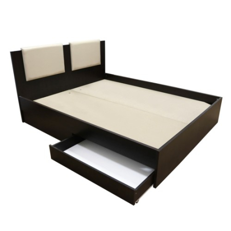 Dormitor Laguna cu pat 140x200 cu 2 sertare Wenge cu Vanilie [6]