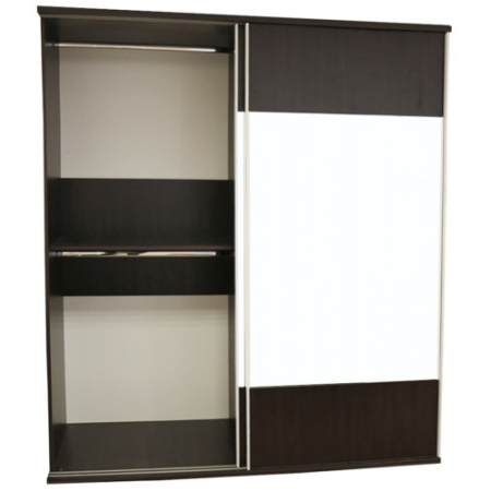 Dormitor Laguna cu pat 140x200 cu 2 sertare Wenge cu Vanilie [9]